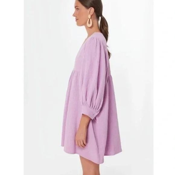 Pomander Place by Tuckernuck Lavender Gauze Millie Dress Large NWT - Picture 3 of 8